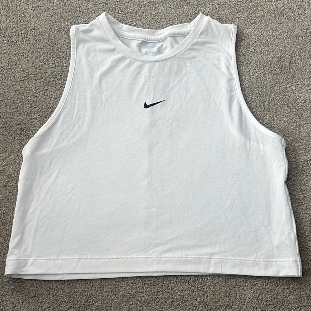 Nike Girls White Sleeveless Tank